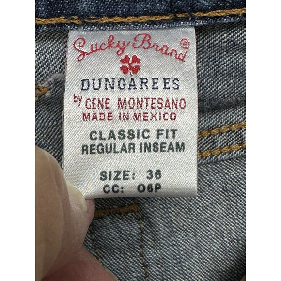 Lucky Brand Jeans Mens 36 Classic Fit Dungarees Medium Wash Straight Denim - Picture 8 of 15